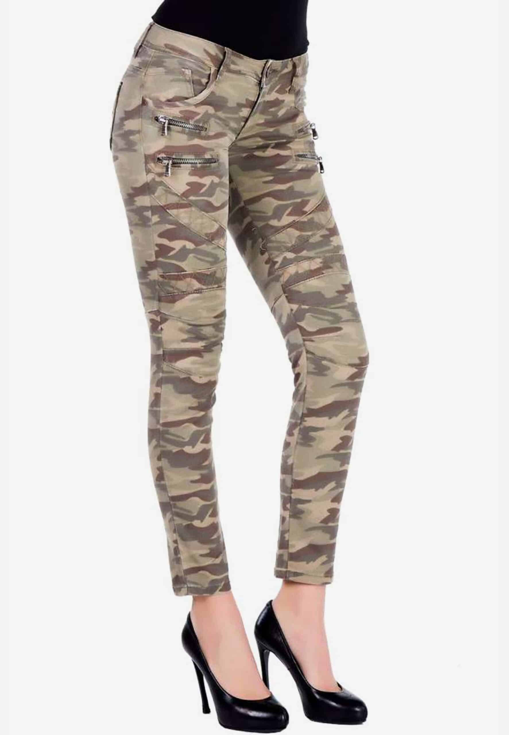 Jeans CIPO&BAXX Donna, Nero, Taglia 27W - Misto Cotone Con Elastan, Chiusura Con Cerniera